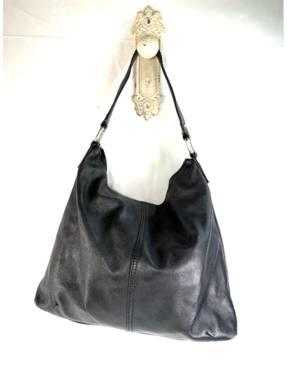 KOOBA Black Slouchy Leather Hobo Single Strap Shoulder Bag